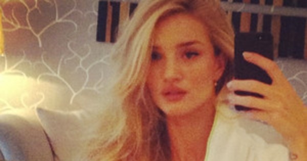 Rosie Huntington Whiteley Shows Off Sexy Cleavage In